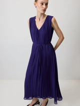 Plisseekleid mit Bindegürtel- MAJESTIC WINTER