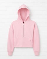 Half Zip Cropped Hoodie- DELIGHT SPRING