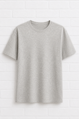MEN FLUFFY T- Shirt Oversized  - Graubeige meliert - GENTLE SPRING