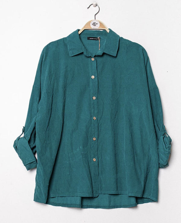 Oversized Cordhemd- DUNKLER SOMMER WINTER