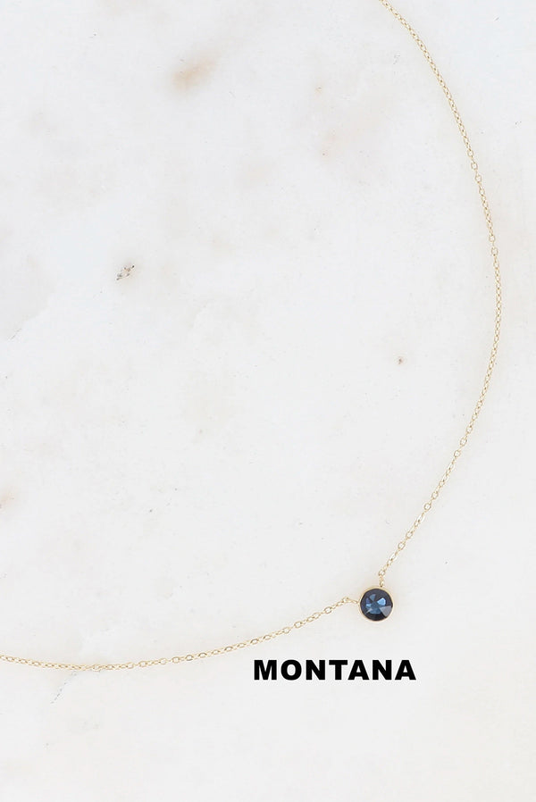 Edelstahl-Halskette mit Swarovski®-Kristallen- HERBST WINTER