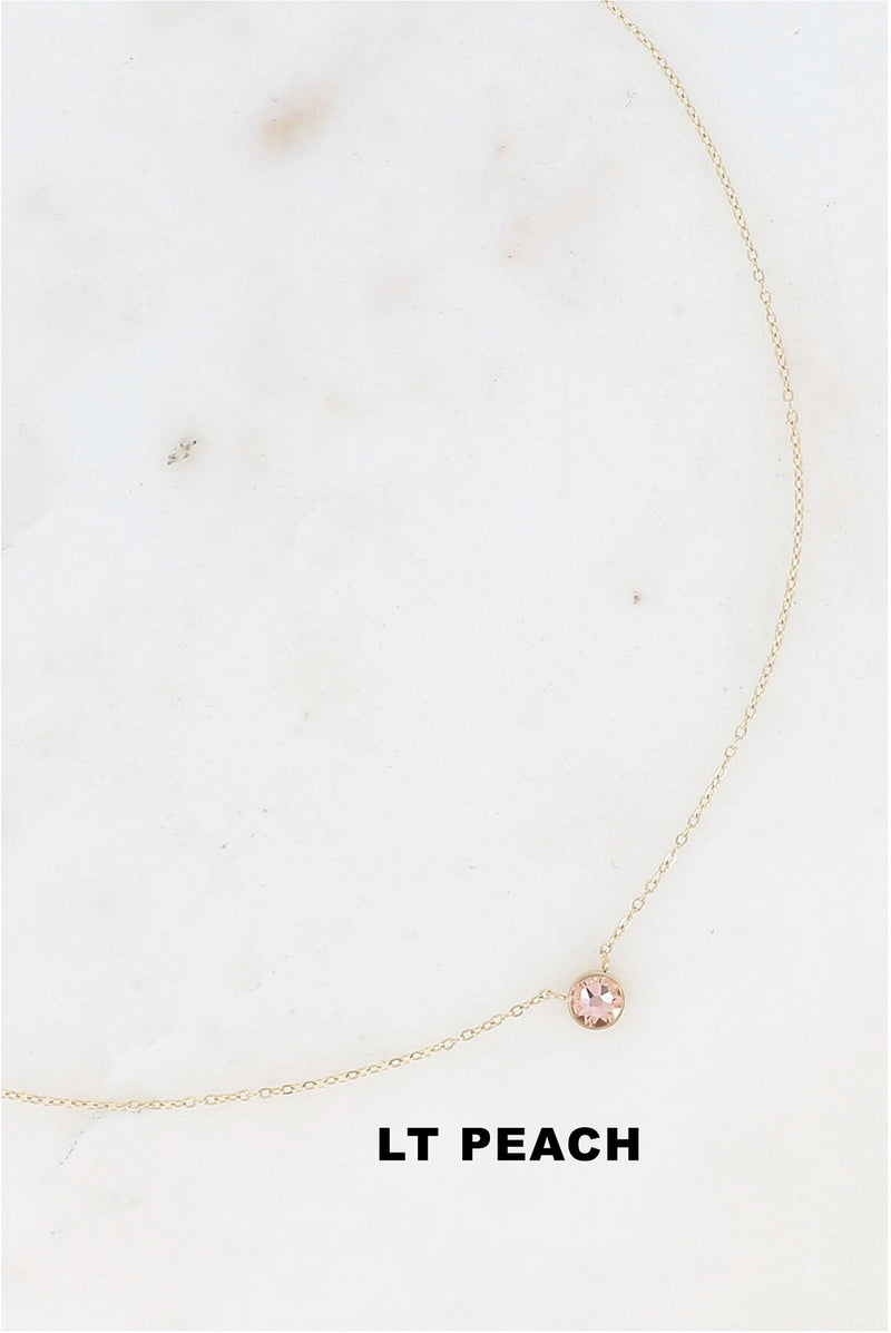 Edelstahl-Halskette mit Swarovski®-Kristallen- HELLER FRÜHLING SOMMER