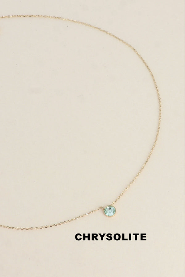 Edelstahl-Halskette mit Swarovski®-Kristallen- HELLER FRÜHLING SOMMER