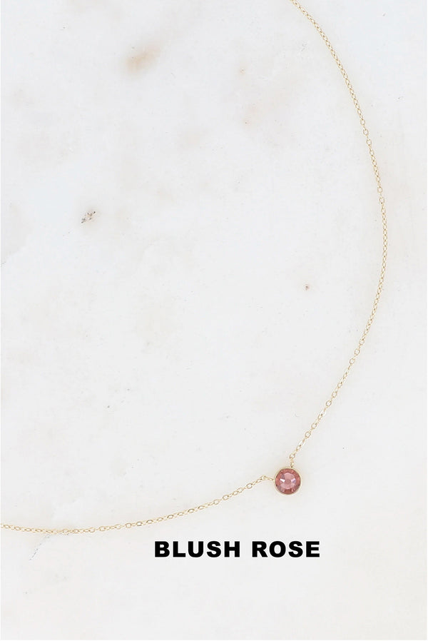 Edelstahl-Halskette mit Swarovski®-Kristallen- DUNKLER FRÜHLING SOMMER