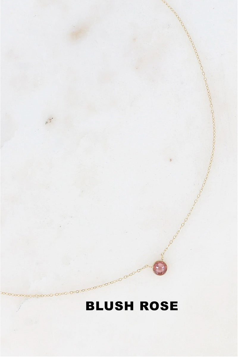 Edelstahl-Halskette mit Swarovski®-Kristallen- DUNKLER FRÜHLING SOMMER