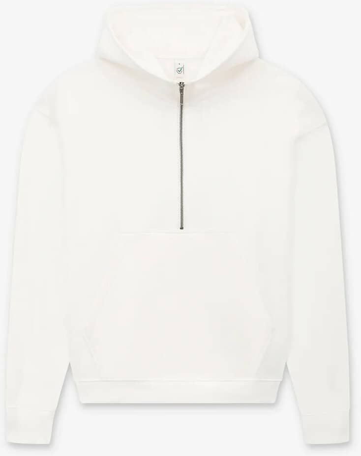 Half Zip- Hoodie - Off White