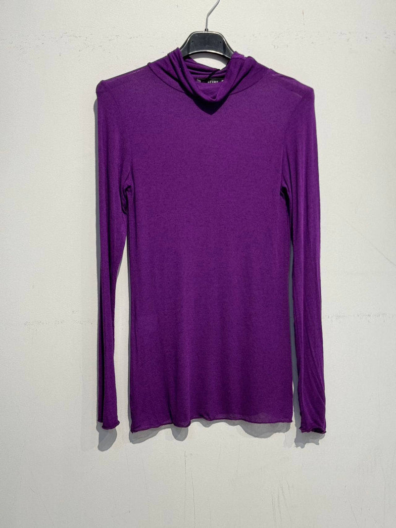Leichtes Rollkragenoberteil aus Cashmere- Violett