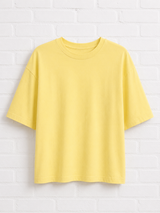 BOXY OVERSIZED T- SHIRT- LIGHT YELLOW - TWILIGHT WINTER
