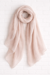 Leichtes Tuch gestreift - Rosé Beige - DELIGHT SPRING