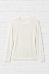Langärmliges T-Shirt mit Rundhalsausschnitt aus Kaschmir- MAJESTIC WINTER