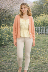 Biesen-Peplum-Bauernbluse- DELIGHT SPRING