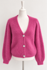 Nachhaltige Alpaka Strickjacke in BIO QUALITÄT - Magnolie- SMART SUMMER