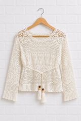 Boho-Häkel- Oberteil- GENTLE SPRING, VERDANT WINTER