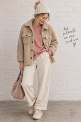 Flauschige Teddyjacke mit Knöpfen Unisex- GENTLE SPRING