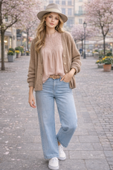 Bluse mit Flatterärmeln- GENTLE SPRING