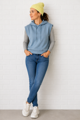 Ärmelloser Hoodie aus Bio-Baumwolle - SMART SUMMER