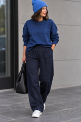 Lässiges Sweatshirt Cropped Oversized - NEW WINTER