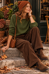 Flauschige Strickmütze UNISEX- TRUE AUTUMN