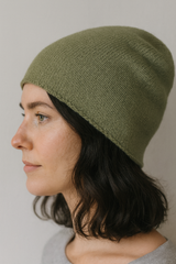 EDLE KASCHMIR MÜTZE-SLOUCHY BEANIE-  4 JAHRESZEITEN