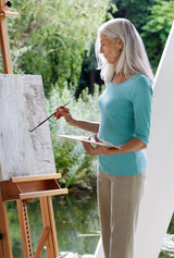 BIO T-SHIRT 3/4 Ärmel - Dunkler Frühling Sommer