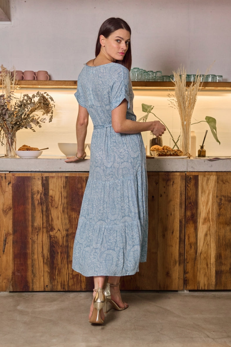 Sommerkleid Blau gemustert