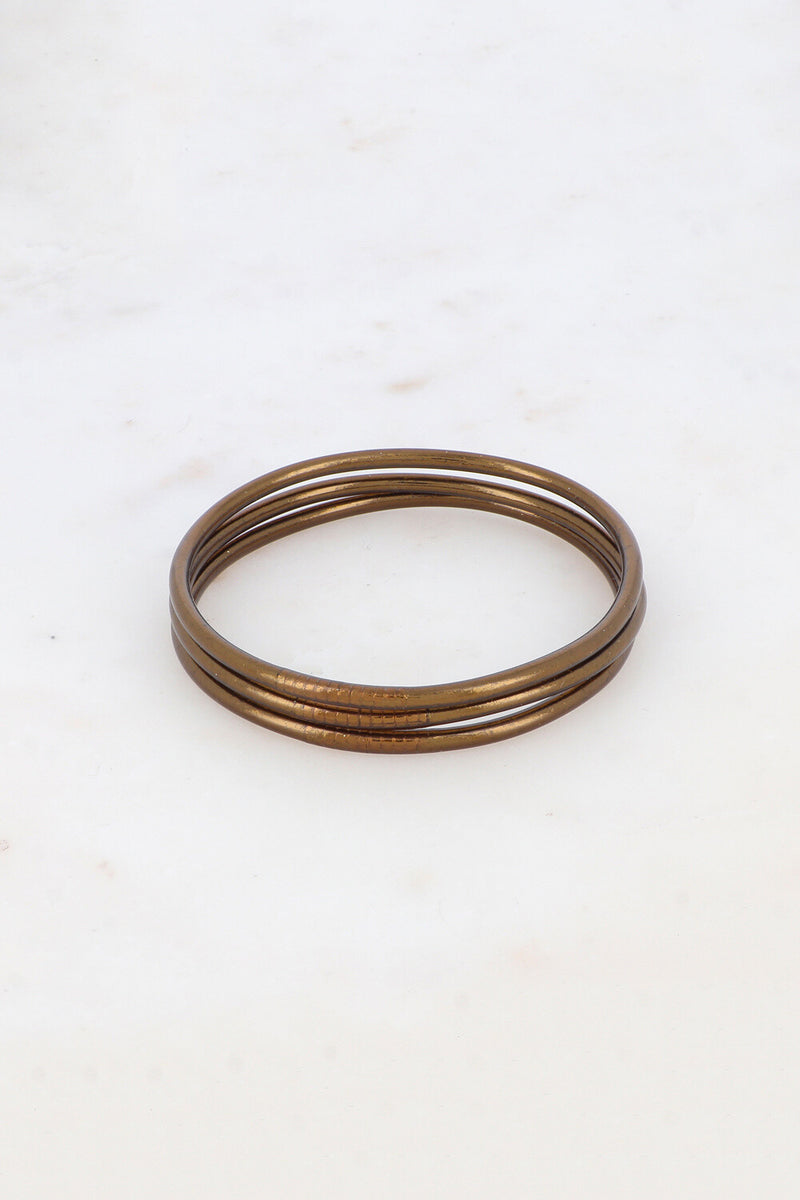 Buddhistischer Armreif Set Kastanie 5 Stück- HERBST WINTER