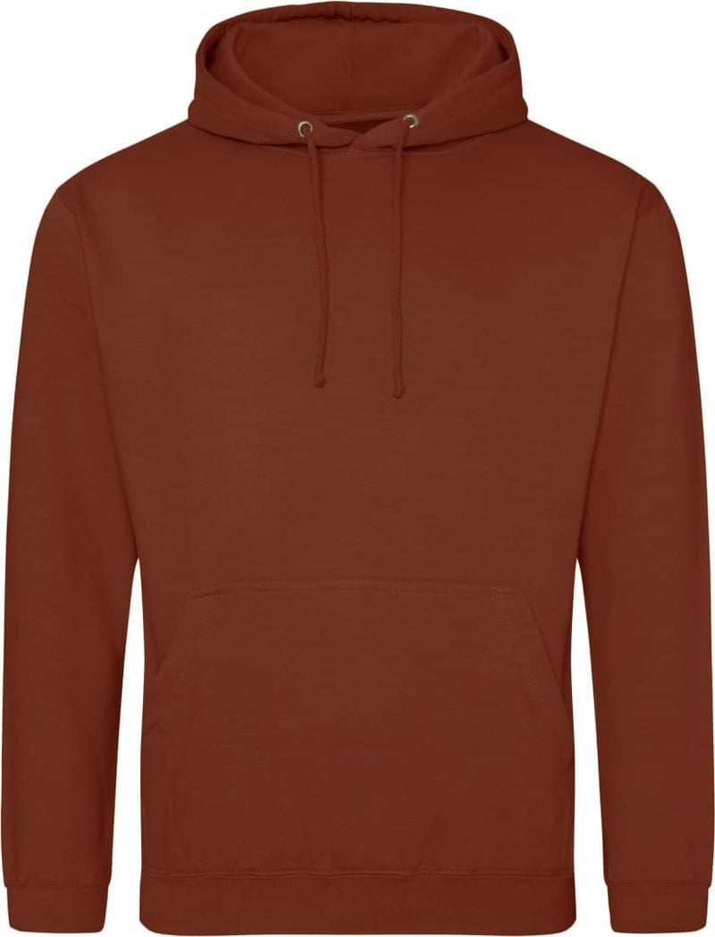 COLLAGE HOODIE UNISEX- RED RUST