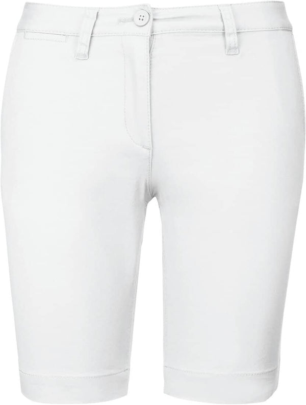 Chino-Bermuda-Shorts- Weiß