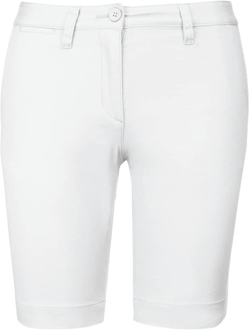 Chino-Bermuda-Shorts- Weiß