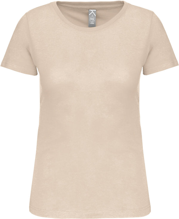 Bio-T-Shirt mit Rundhalsausschnitt- Light Sand
