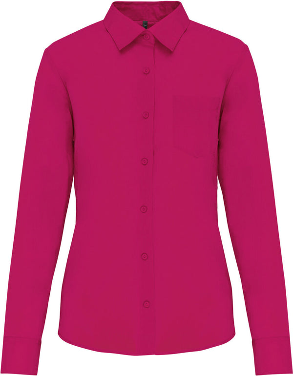 Bluse Langarm- Fuchsia