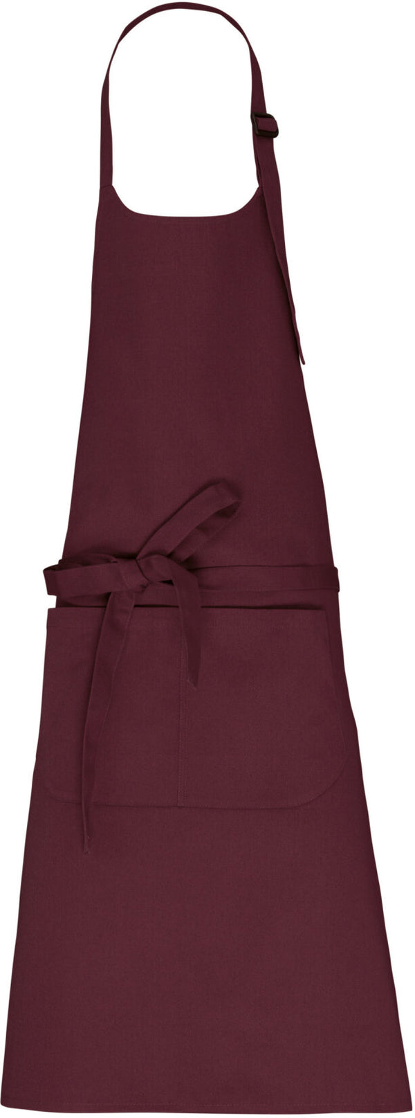 Schürze aus Bio- Baumwolle mit Taschen- Dark Cherry