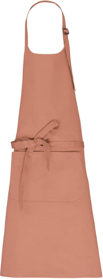 Schürze aus Bio- Baumwolle mit Taschen- Peach