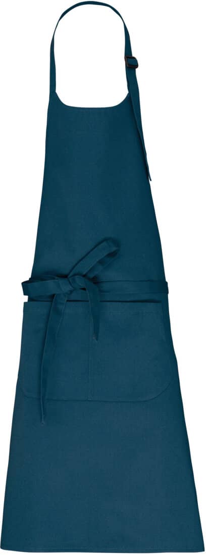 Schürze aus Bio- Baumwolle mit Taschen- Peacock