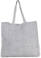 Gestreifte Shoppingtasche- Blau