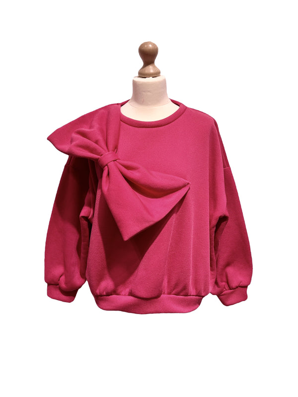 Statement -Sweatshirt Schleife- Pink