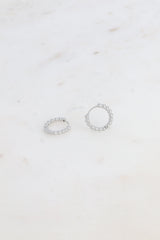 Mini Creole mit Kugeldetails- Silber
