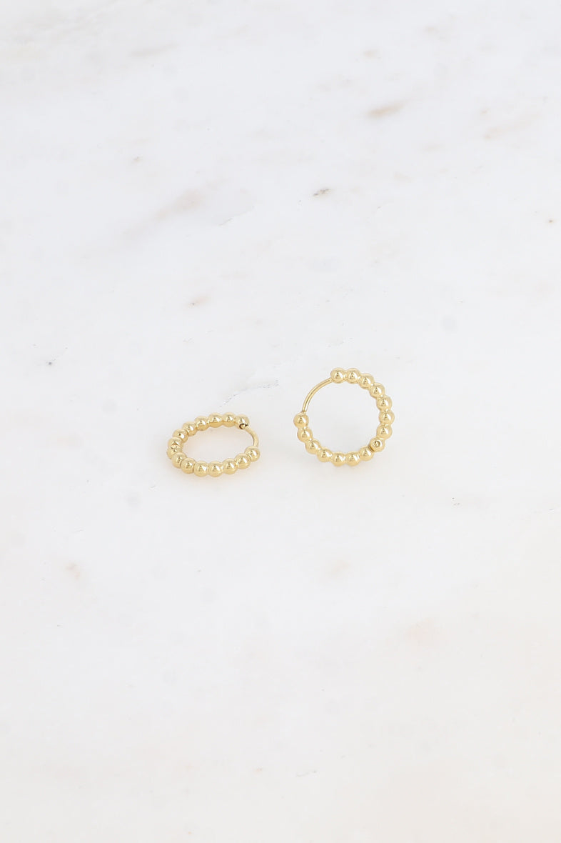 Mini Creole mit Kugeldetails_ Gold