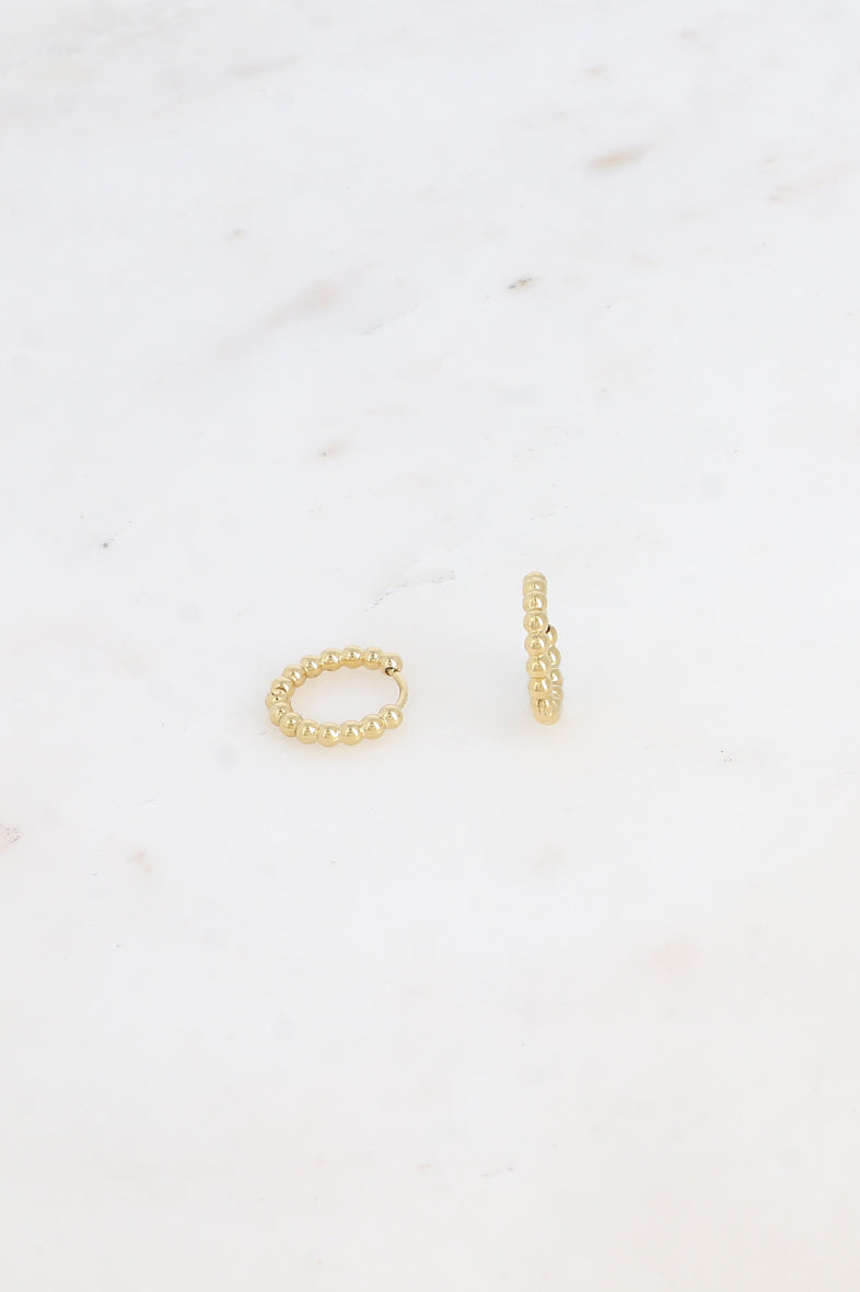 Mini Creole mit Kugeldetails_ Gold
