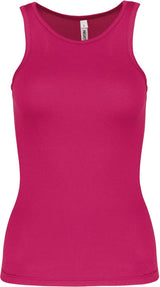 Damen Basic Sport Funktionsshirt ärmellos - Deep Fuchsia