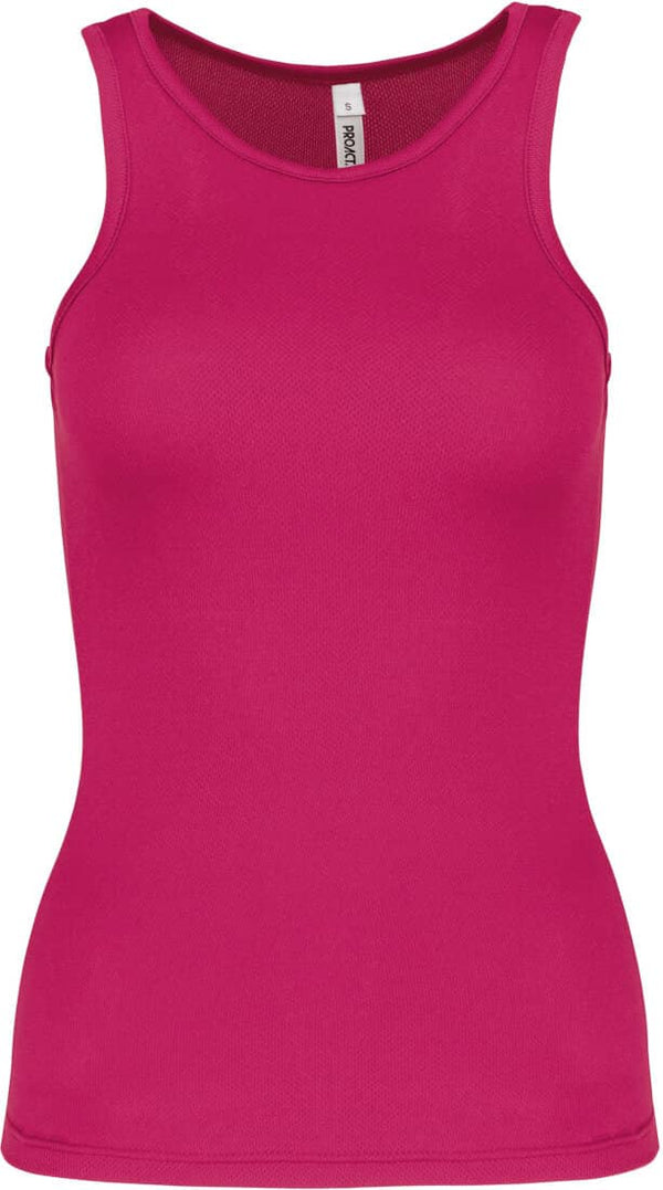 Damen Basic Sport Funktionsshirt ärmellos - Deep Fuchsia