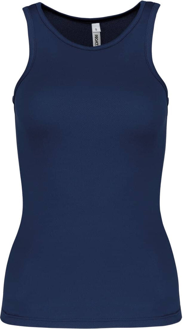 Damen Basic Sport Funktionsshirt ärmellos - French Navy