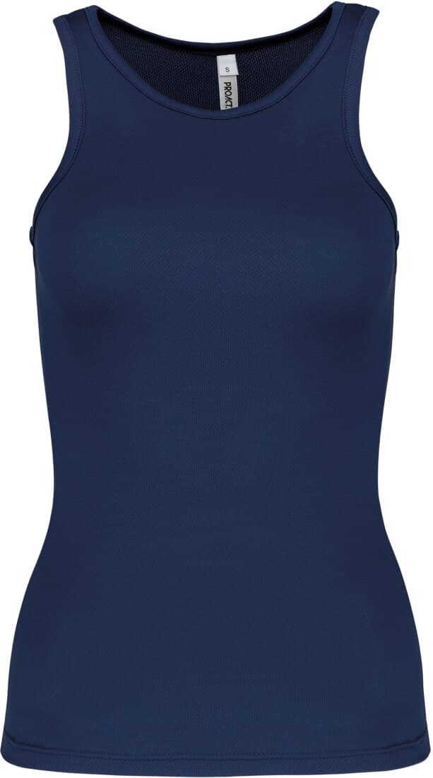 Damen Basic Sport Funktionsshirt ärmellos - French Navy