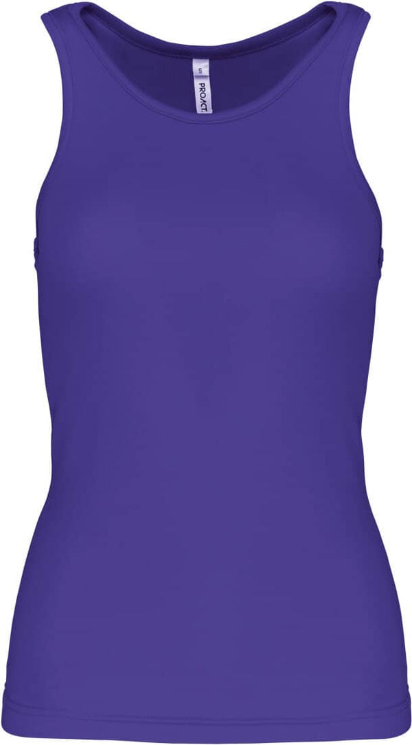 Damen Basic Sport Funktionsshirt ärmellos - Lila