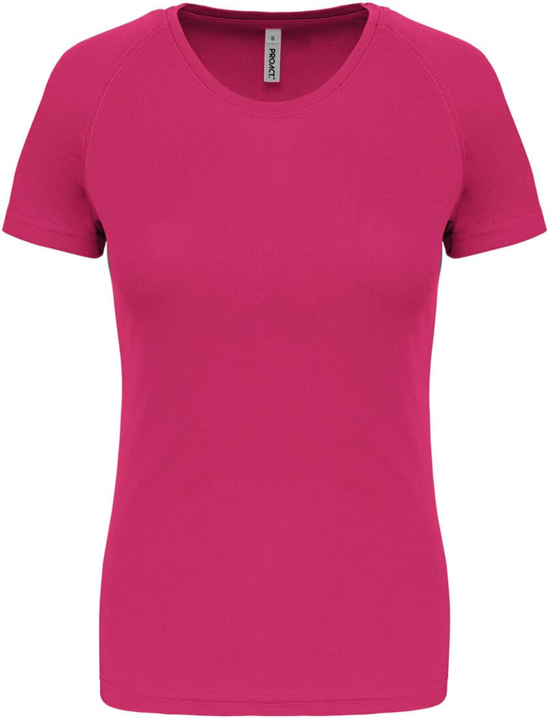 Damen Basic Sport Funktionsshirt Kurzarm - Deep Fuchsia