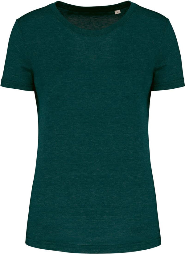 Damen-Triblend-Sportshirt mit Rundhalsausschnitt- Mineral Green