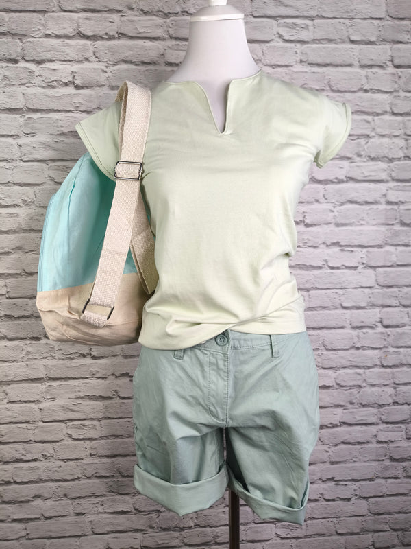 Recycelter Baumwollrucksack- IceMint