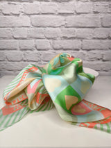 Quadratisches Seidentuch Multi- Pastell