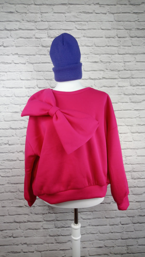 Statement -Sweatshirt Schleife- Pink