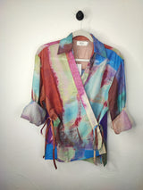 Kimono Wickelbluse Multicolor